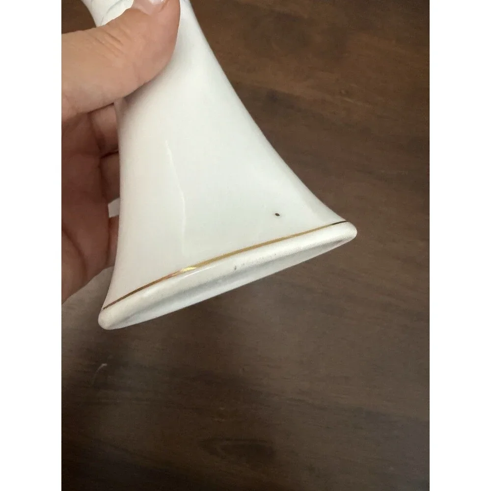 Antique Nippon Porcelain Hand Painted Hatpin Holder Bud Vase Victorian Vanity